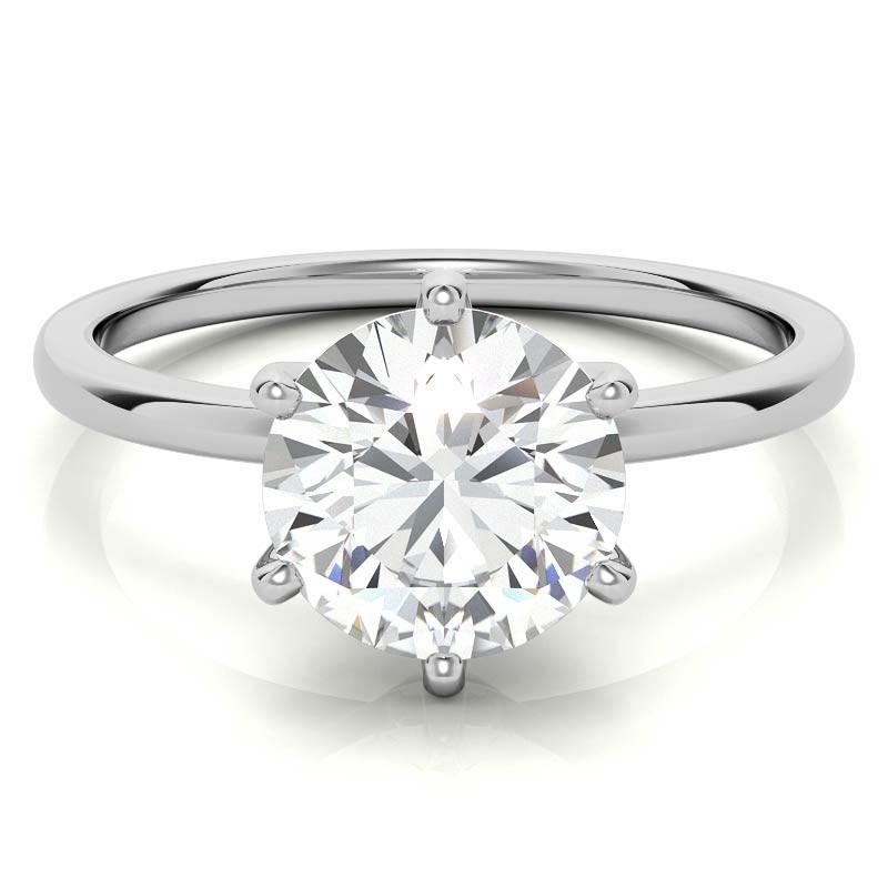 Real Moissanite Diamond Ring 1ct 2ct 3ct D Color 925 Sterling Silver Six Prong Ring Wedding Fine Jewelry for Women