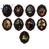 Halloween Dekorahmen Haustierfoto Dekoration, mit Klebepunkt, Hexenhut Katze Hund Mini Tier Ornament Holzdekor, Retro für Zuhause Büro