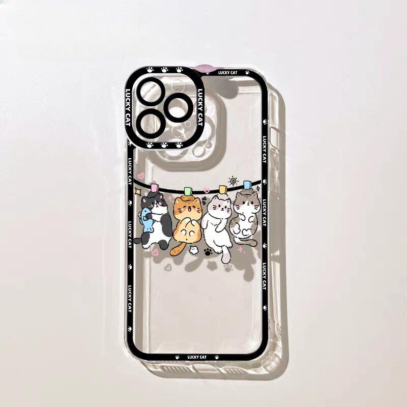 Starry Night Black Cat Case for Realme C53 C55 C67 C63 C33 C30 C35 C51 C21Y C25Y C20 7i 8i 9i 9 10 12 Pro Plus 8 9 Pro 5G Cover