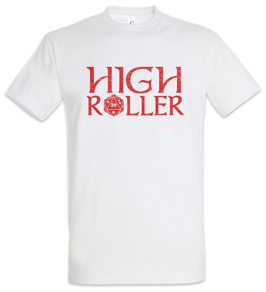 

High Roller T-Shirt Geek Nerd Fun Dinosaurs RPG MMORPG Gamer Gaming Dices Dice XL