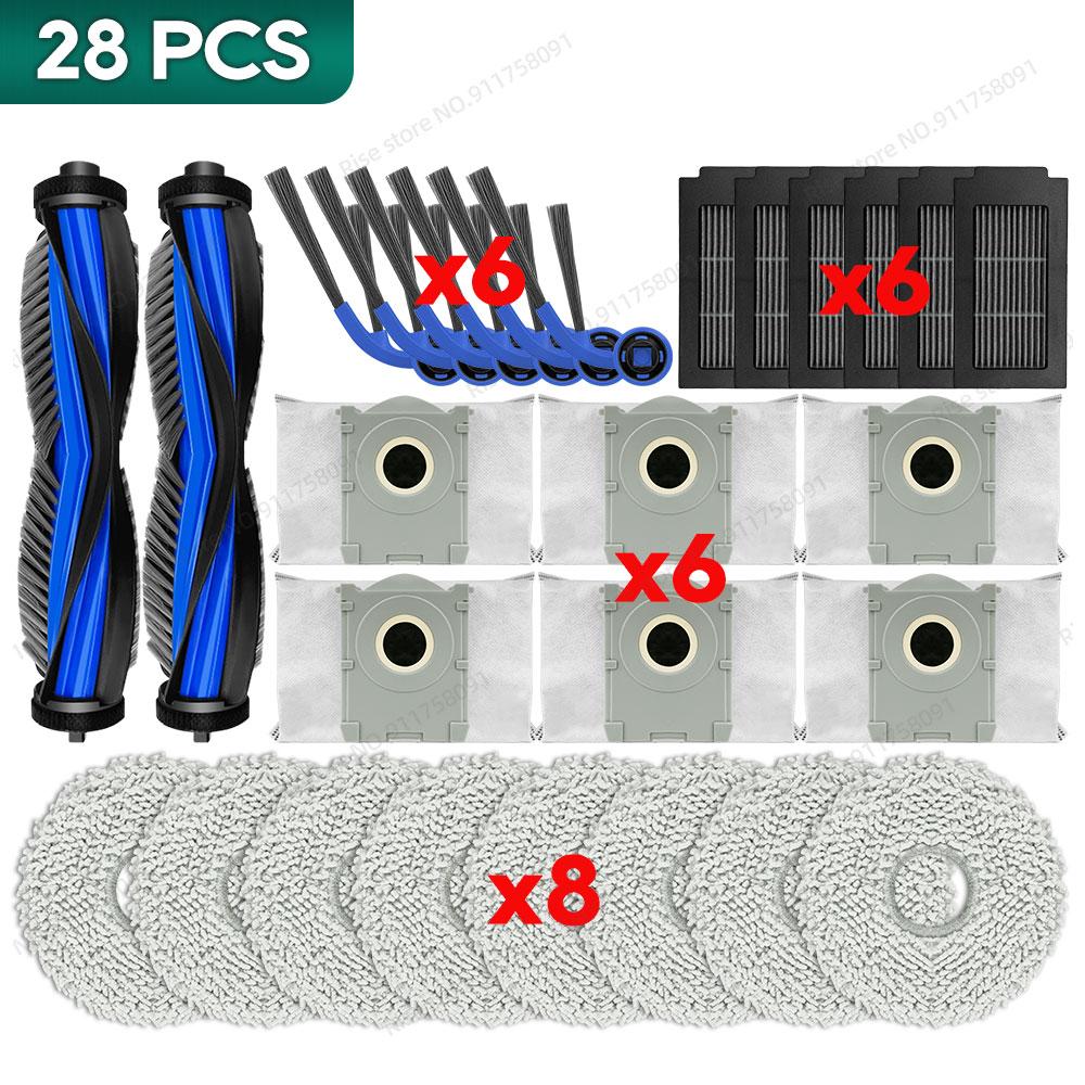 Compatible for Ecovacs T30C / T30C Omni  Accessories Main Brush Hepa Filter Mop Cloth Dust Bag, Not for T30C Pro Omni