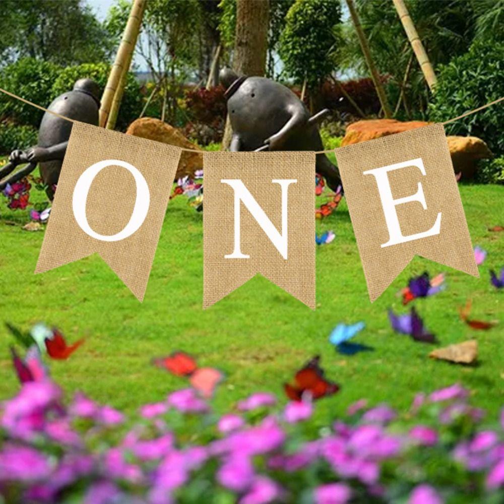 

Paper Chair Flag Banner Festive Baby First Party Decoration Birthday Bunting Birthday Party рожевий