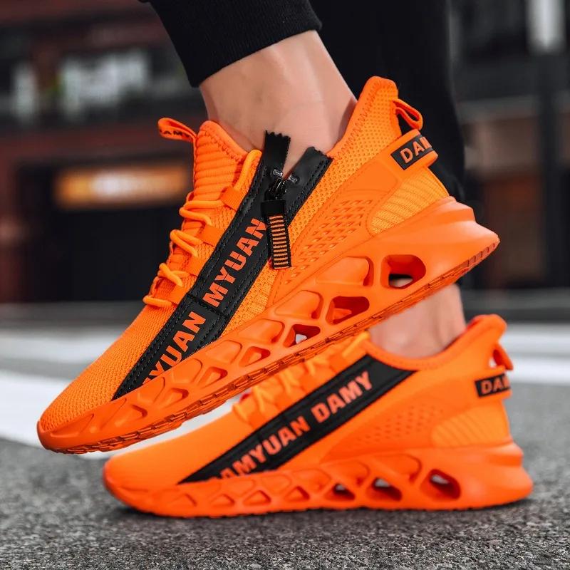 Fashion Fujeak New Style Men Running Shoes Lace Up Athletic Shoes Fashion Outdoor Walking Jogging Sneakers Mesh Casual Shoes Zapatillas