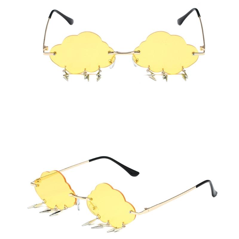 Okulary Przeciwsłoneczne Chmurki Z Błyskawicami Frędzle Okulary Chmurki UV400y Okulary Przeciwsłoneczne Damskie Polaryzacyjne Ochrona UV