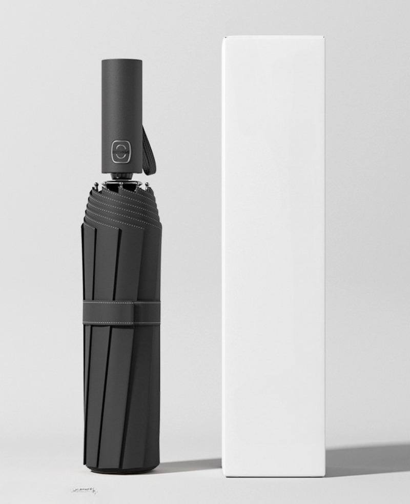 Heavy Duty Auto Folding Umbrella Windproof Reinforced Oversized for Students and Adults