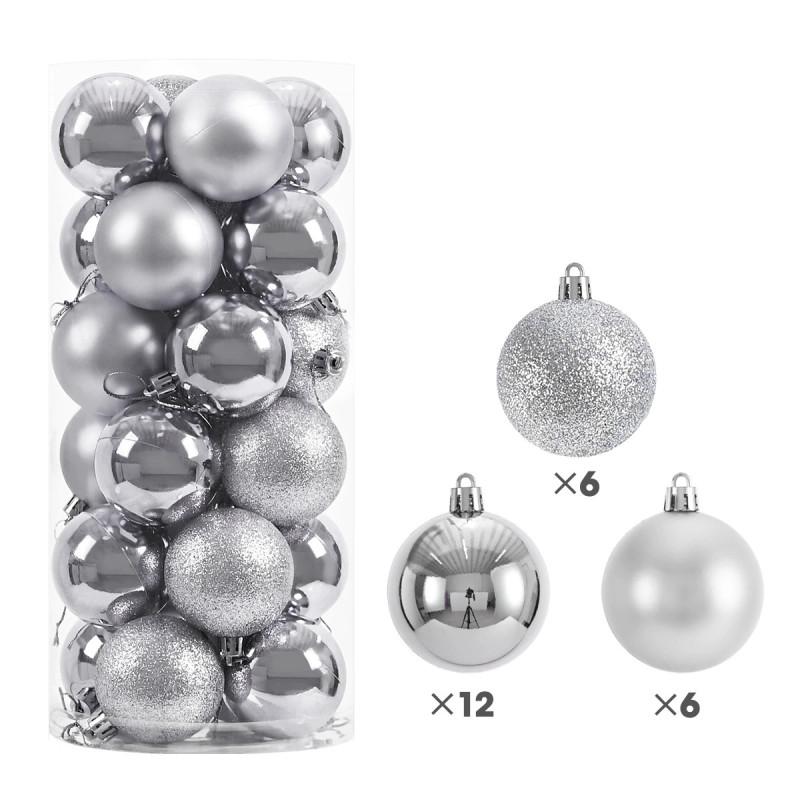 Christmas Decor Ball Set With Plastic Ornaments For Festive Tree And Home Decoration