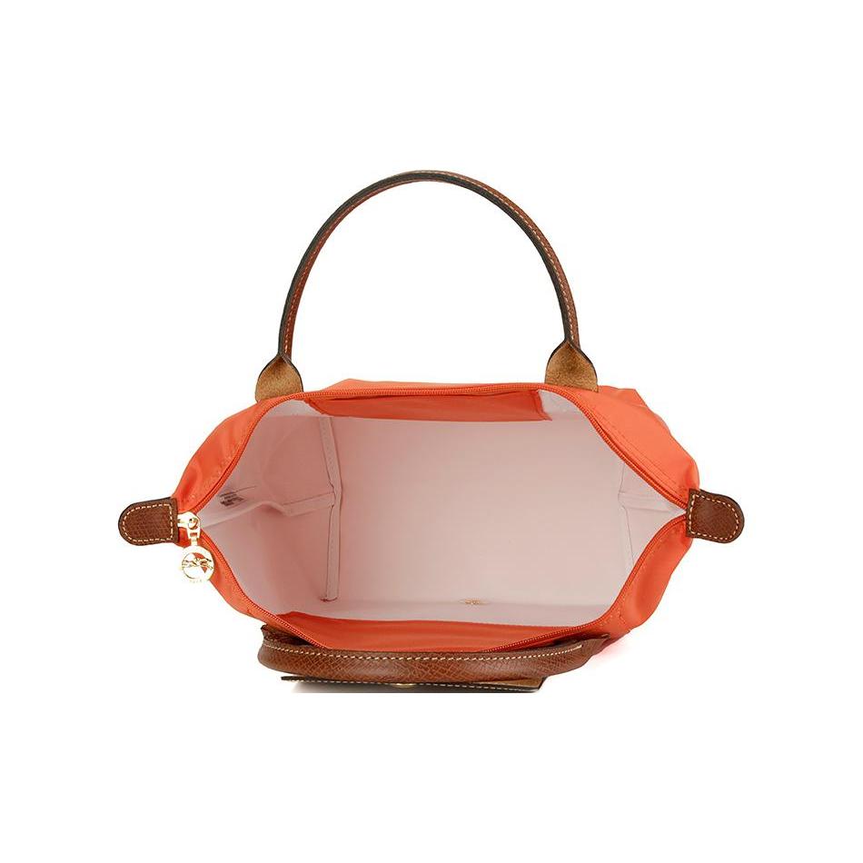 New LONGCHAMP Le Pliage Polyamide Canvas With Leather Dumpling Bag Handbags Small Size Women's Orange 1621089P85