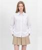 Basic House Women'S Poplin Semi-Overfit Long Sleeve Shirt White Lzws0201
