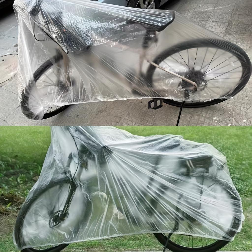 1pc HotStyleUniversal Bicycle Cover DurableTransparent Mountain Road Electric BicycleDustproof Waterproof SunRainProtectiveCover
