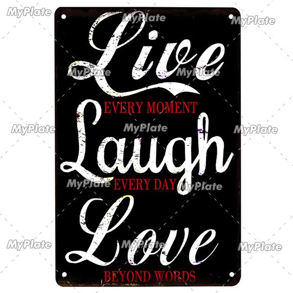 [MyPlate] LOVE Metal Sign Vintage Plaque Tin Sign Plate Wall Decor For Bar Club Man Cave Art Painting Gift