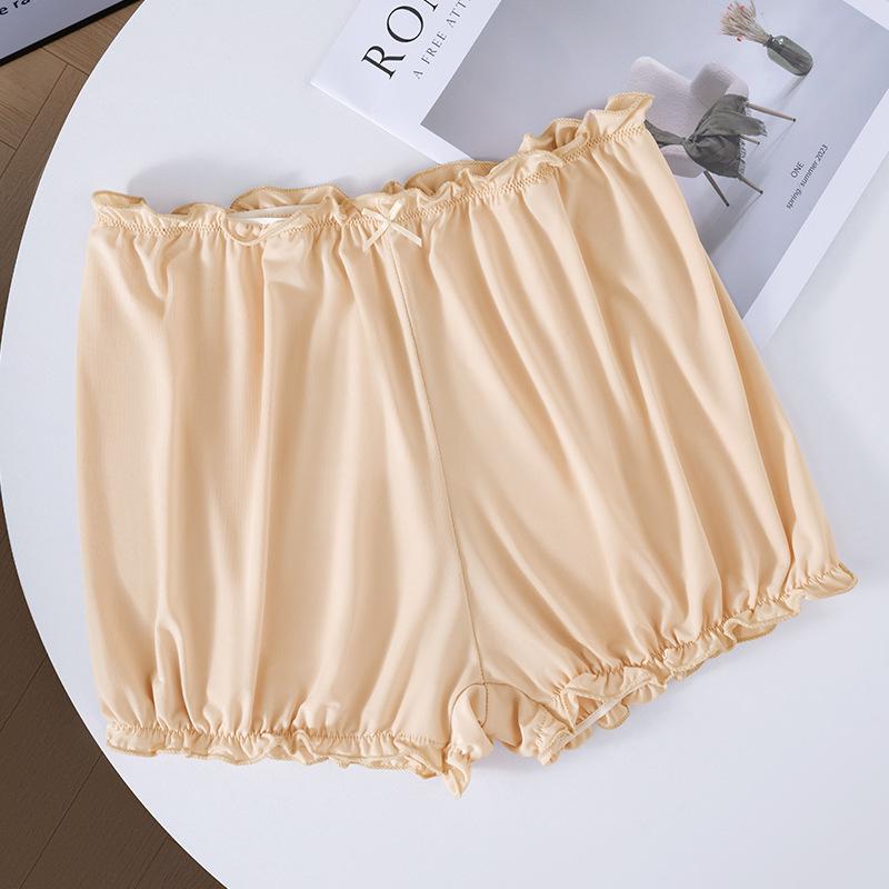 Damen Sommer Dünner Stil Hochelastisch Anti Aus Licht Gehen Nicht Rollkante Eisseide Laterne Sicherheits-Slips