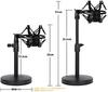 ROTKUEIEE Desktop Microphone Stand Shock Mount Pop Filter Adjustable Noise Telescopic Design for Condenser Suitable for and Includes Microphone Holder