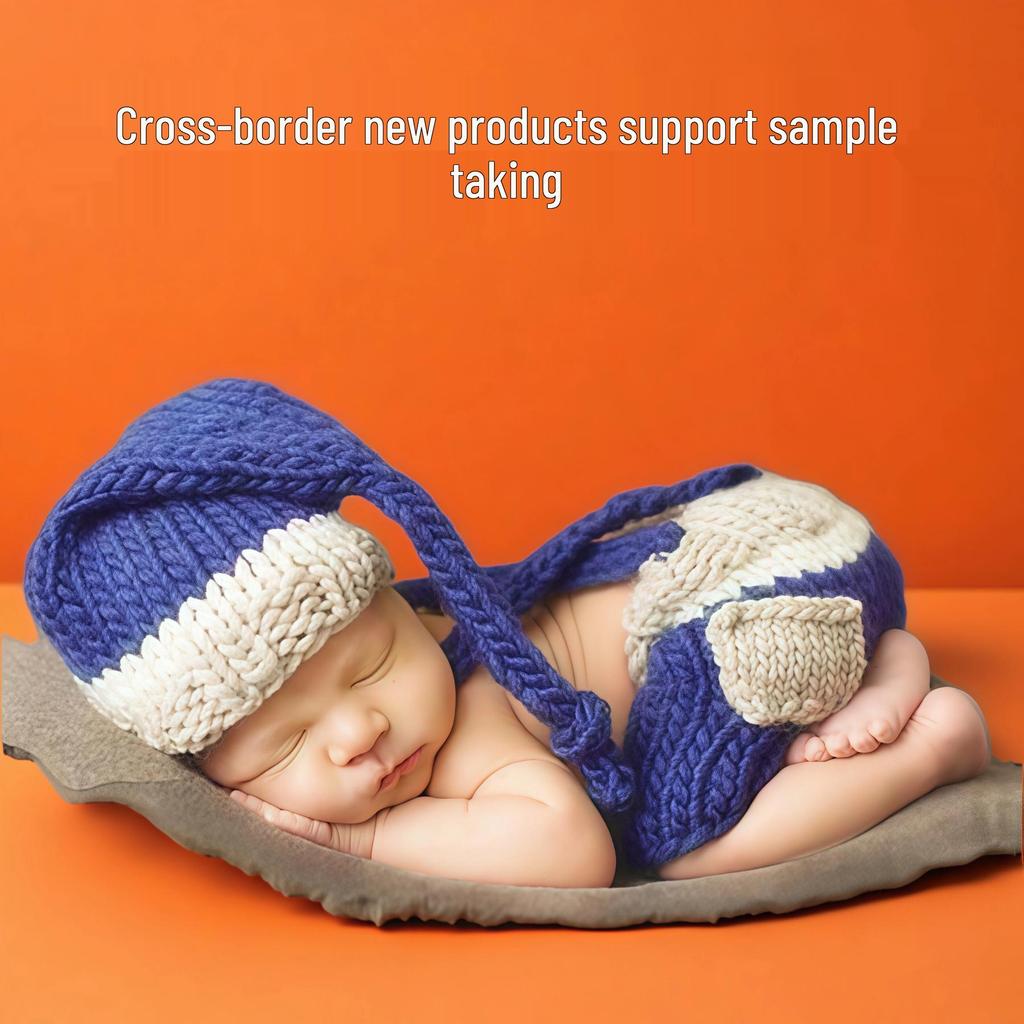 Newborn Christmas Wool Knit Costume - Cute Baby Photography Prop