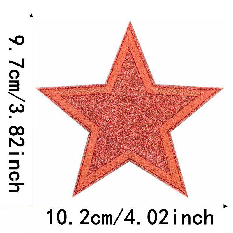 Glitter Star Embroidery Patch for Clothes, Bags, & Hats