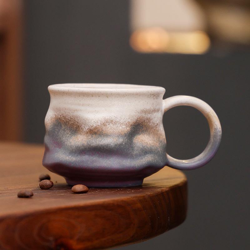 Kiln-Changed Ceramic Coffee Cup American Retro Cup Afternoon Tea Cup High Value Household Mug