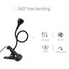 USB Clip-On Reading Light LED Flexible Bed Board Office Eye Caring Reading Lamp Warm Brightness
