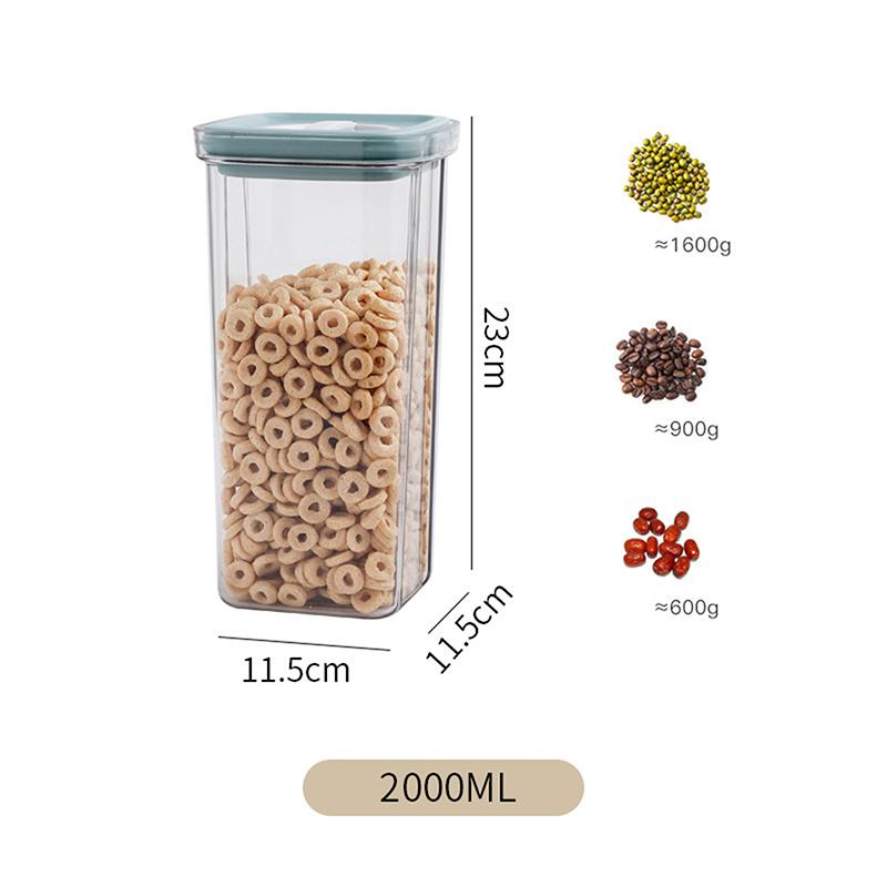 Transparent Household Knob Sealed Jar for Snack Storage with Fresh-Keeping Lid Plastic Kitchen Storage Box