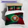 Portugal Football Printed Bedding 3 Piece Set Cozy Breathable Bed Cover Set As Housewarming Holiday Gift