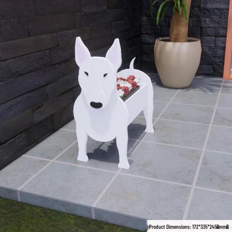 Garden Art Dog and Cat Flower Pot Set