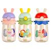 Adorable Cartoon Baby No-Spill Cup Baby Leak-Proof Cup Lightweight To Carry Summer Straw Drinking Cup Pc Plastic Cup