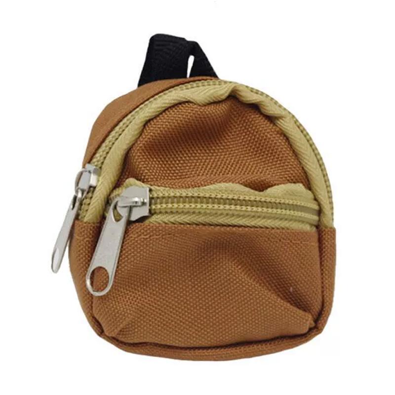 Doll Miniature Bag Toys For Bjd Dolls Zipper Backpack Cute Flower Schoolbag Dollhouse Decor Rucksack Dolls Clothes Accessories