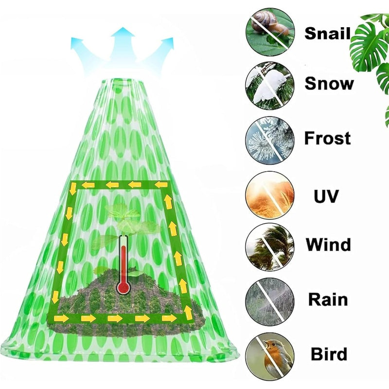 30pcs Growth Box Planting Tent Reusable Square Use Plant Clock Cover To Protect Plants From Bird Frost And Snail Damage