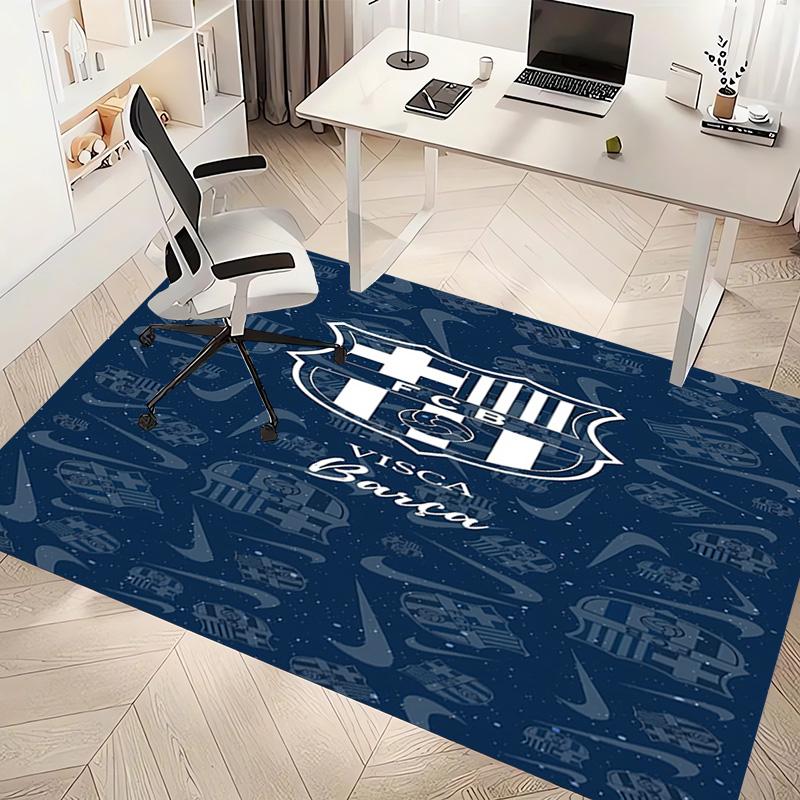1pc FC Barcelona Print Area Rug - Soft, Washable Non-Slip Indoor Mat, Living Room, Home Office Decorative Rug,Office Decorative