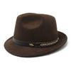 Classic Fedora Hat With Water Wave Embroidery For Men And Women