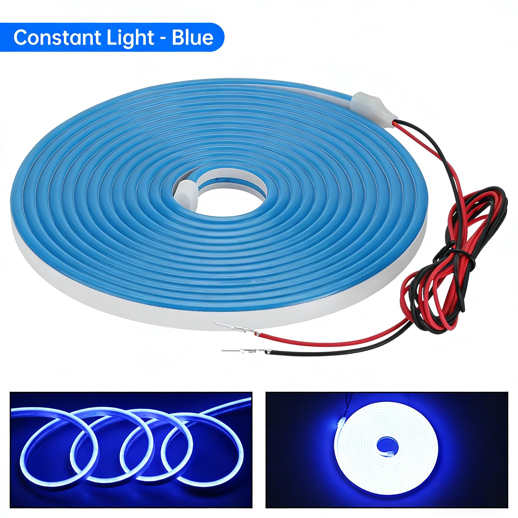 

12V Car Trunk LED Strip High-Brightness 2/4M Interior Decoration Wiring Automatic Sensing Tailgate Light Strip Easy Installation 200cm синий
