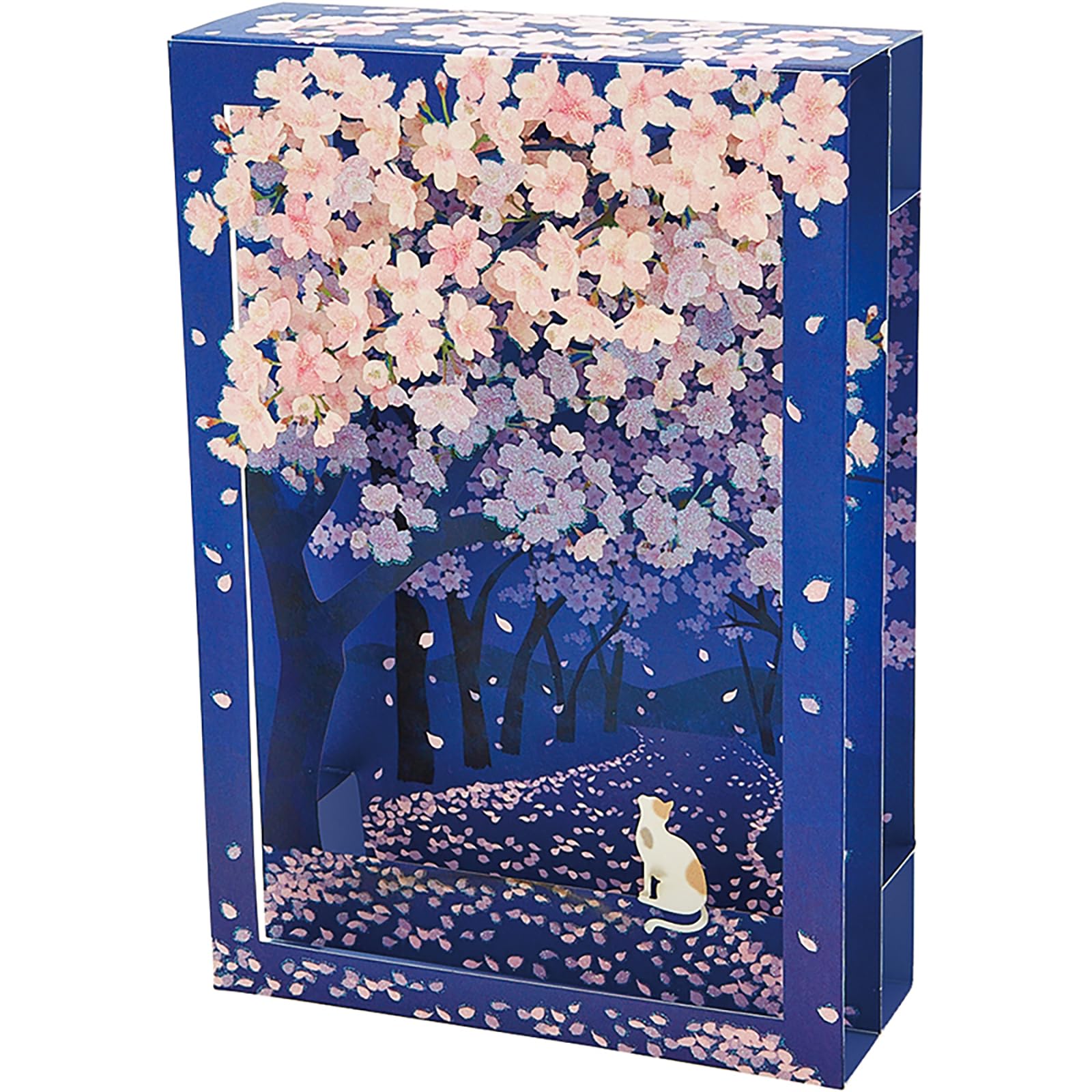 Sanrio Message Spring Cherry Blossoms and Cat Greeting Ships JSC SANRIO 693901 Card, Card, Box-Shaped Card, Overseas, 19-4,