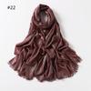 Elegant Two-End Tassel Scarf: Solid Color with Gold and Silver Threads