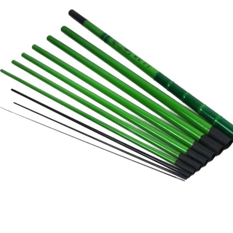 Telescopic Fishing Rod Bamboo Pattern Light Weight High Toughness Anti Corrosion for Sea Freshwater Dual Use