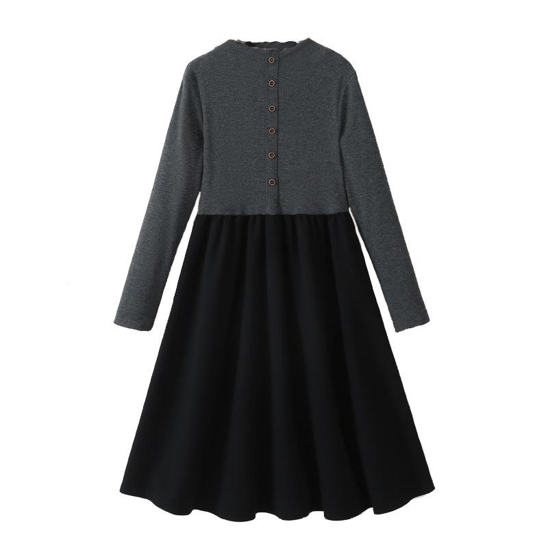 

Girls Fashionable Pure Cotton Dress - Spring/Autumn Children s Princess-style Dress 160cm сірий колір