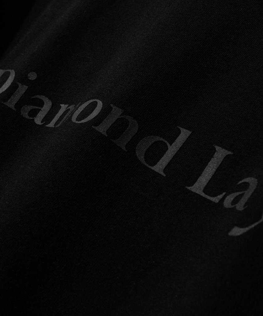 DIAMOND LAYLA Silicone Logo Short Sleeve T-Shirt T77 Black