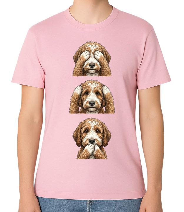 Cockapoo See Hear Speak No Evil Unisex T-Shirt Cute Dog Lover Graphic Tee 4XL