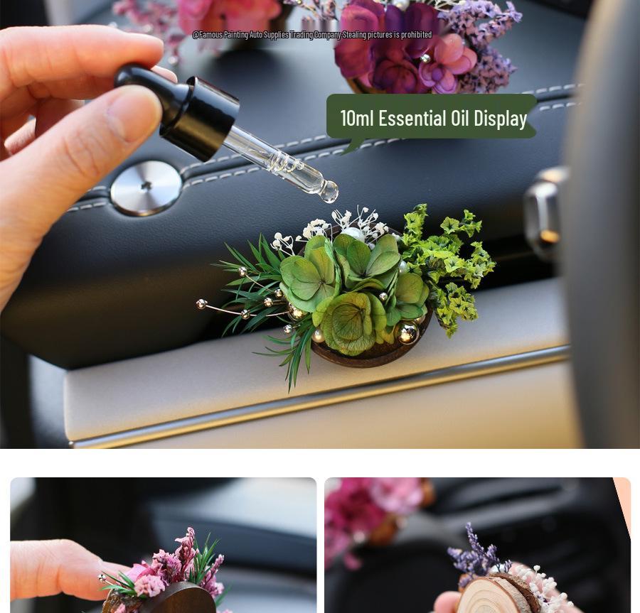 Handmade Car Vent Dried Flower & Fruit Diffuser - Creative Interior Decoration & Festival Gift