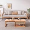 Household Japanese-style Living Room Simple Log Lifting Coffee Table Dining Table Integrated Small Apartment Solid Wood Tea