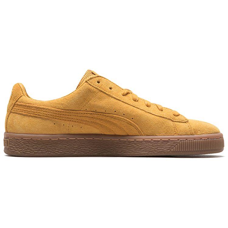 Puma Basket Classic Weatherproof Low Top Sneakers Unisex Sneakers Yellow Brown 363829-05
