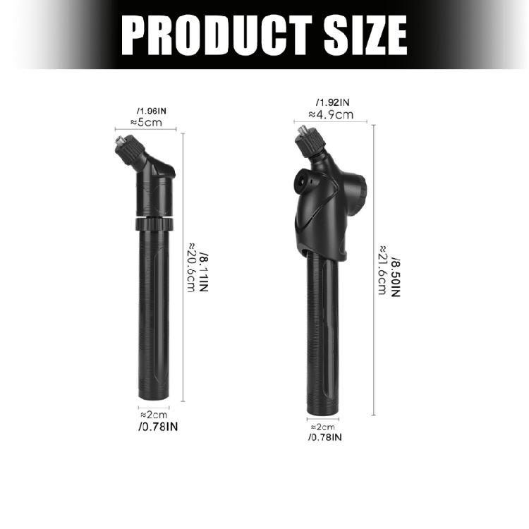 Black Housing Handheld Ball Pump for Daily Basketball Inflation, Manual Hand Inflator with Needle Head for Gym Bag Carry