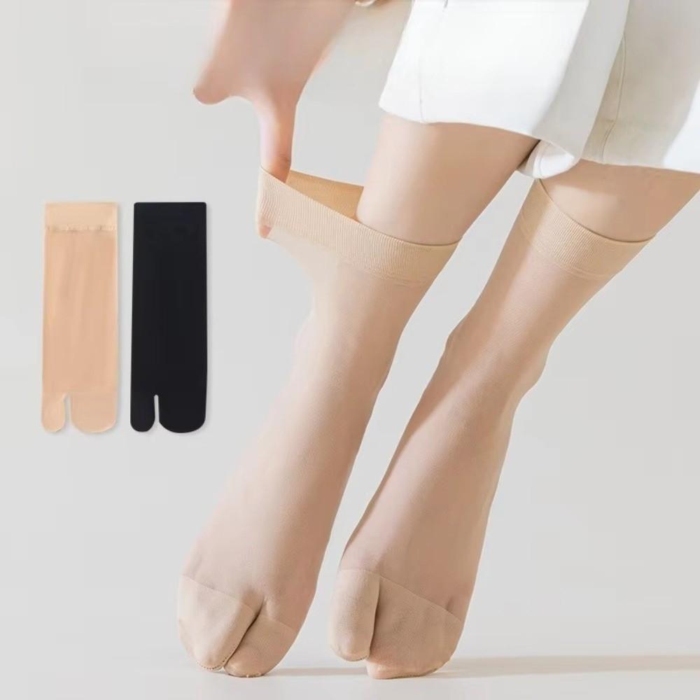 Breathable Mid Tube Socks Ultra Thin Compression Socks Fashion Tabi Silk Socks Summer