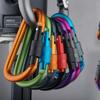 8CM Bold Aluminum Carabiner with Lock, D-ring, Quick Release, Snap Hook, Nut & Hanging Buckle for Backpack