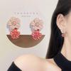 925 Silver Needle Korean Fashion Crystal Flower Earrings For Women Jewelry Trending Luxury Women's French Pearl Earrings