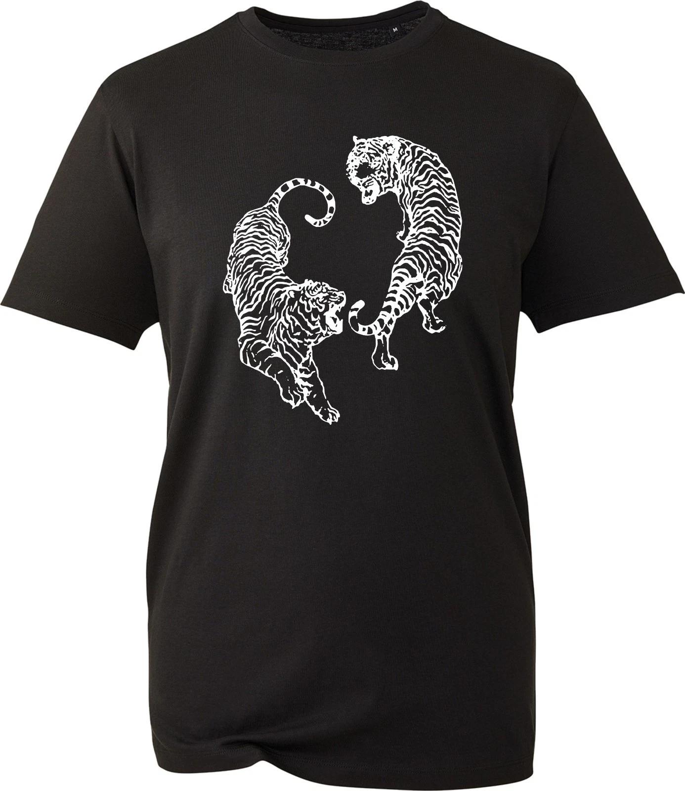 

Vintage Twin Tiger Mens Unisex T-Shirt Aesthetic Roaring Tigers Graphic Gift Tee 4XL