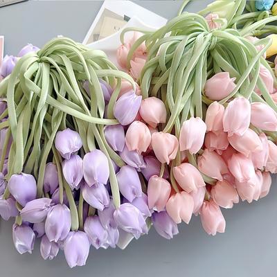 5Pcs Ins-Style Minimalist Double-Sided Bud Tulip DIY Bow Hair Accessory Material, Curtain Ties, Apparel and Bag Hardware