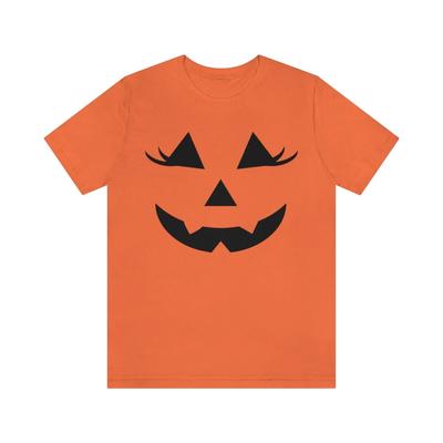 Halloweenowa koszulka z grafiką dyni face Womens Jack o Lantern
