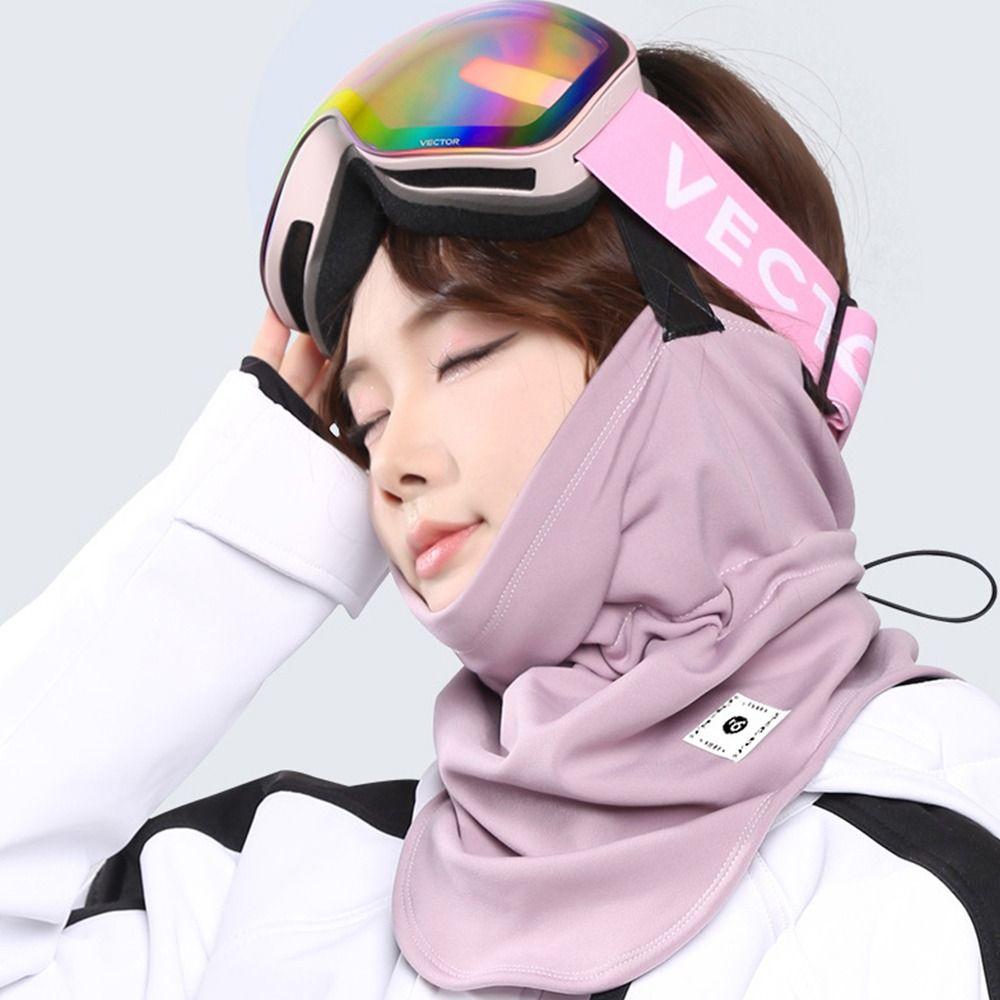 Keep Warm Winter Ring Scarf Fixed Headband Soft Muffler Multifunctional Full Face Mask Outdoor
