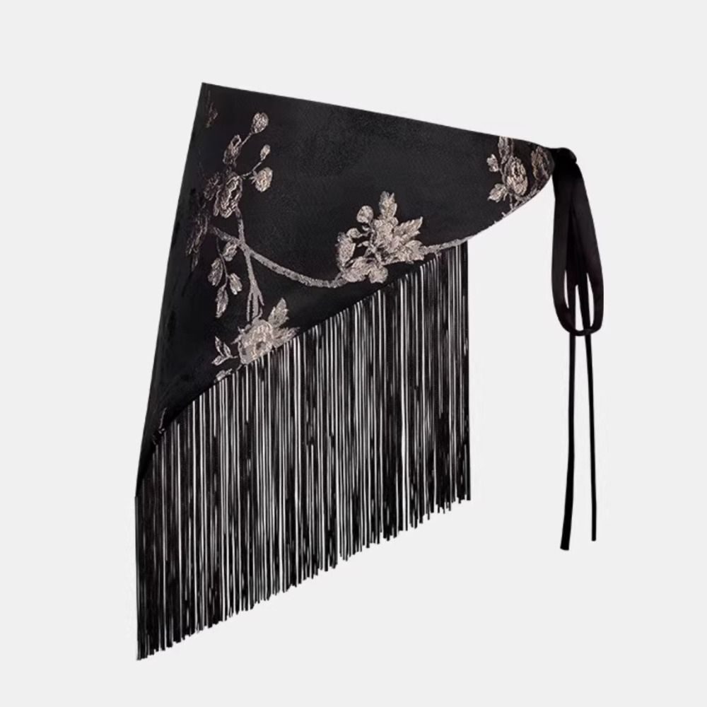 Chinese Style Triangular Waist Belt Printing Mini Apron Fashion Bohemia Wide Waistband Streetwear