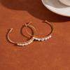 Yori Delicate Heart Shaped White Cubic Zirconia Open Bracelet Bangle Stainless Steel Rust Proof Office Ladies Chic Jewelry Gift