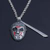 Horror Movie Keychain Jason Hockey Mask Kinfe Metal Keyring For Children Halloween Jewelry Gift