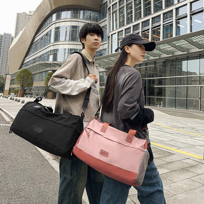 Duża pojemność torba podróżna damska torba do przechowywania suchych i mokrych rzeczy oddzielna torba bagażowa męska sportowa lekka torba fitness z oddzielonymi torbami na buty